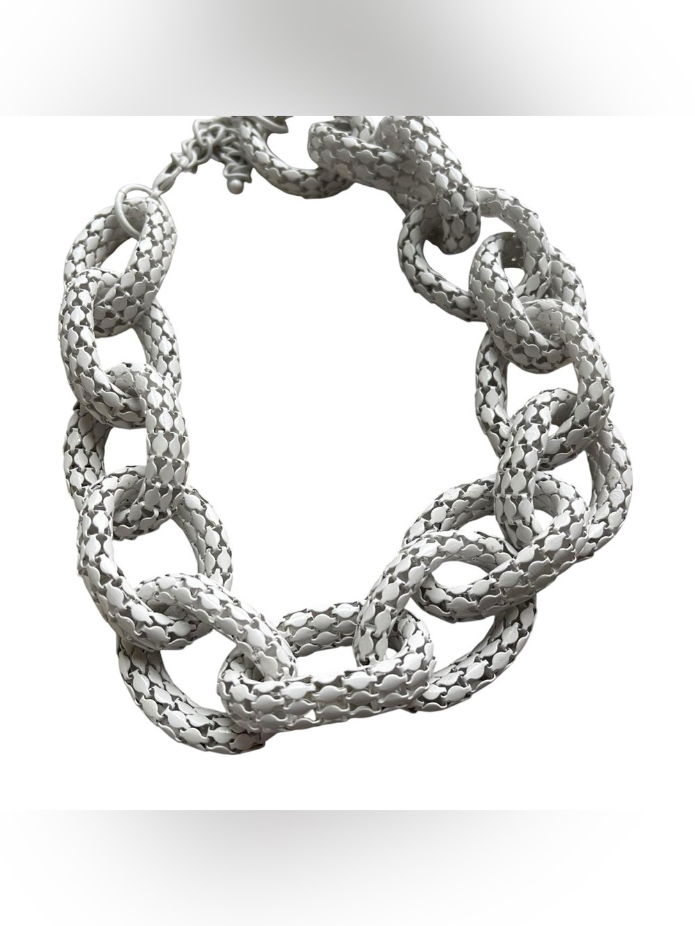 Express White Chunky Chain Necklace